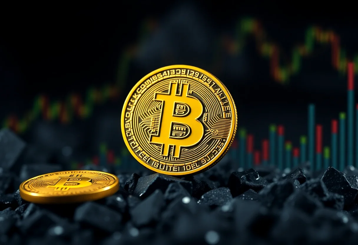 Altın renkli bir Bitcoin sembolü ve arka planda dijital ağ grafikleri